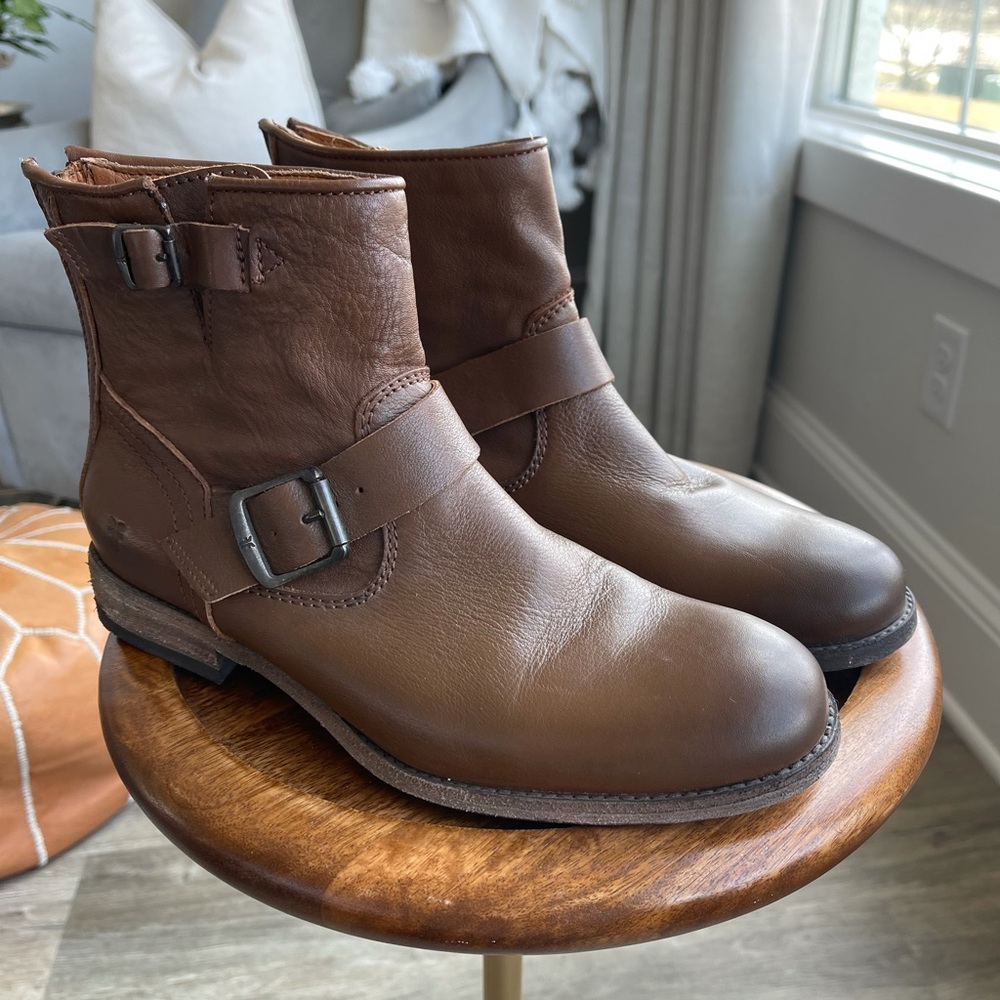 Frye Cognac Tyler Engineer Boot 8.5